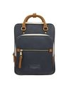 Textured Backpack with External Zipped Pocket