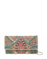 Women Beaded Mirror Clutch Bag