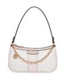 Logo Print Shoulder Bag with Detachable Strap
