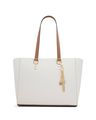Women Colour-Block Tote Bag with Key Fob