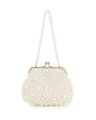 Embellished Clutch with Pearl Strap