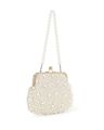 Embellished Clutch with Pearl Strap