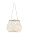 Embellished Clutch with Pearl Strap