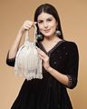 Women Droop Pearl Embellished Potli 