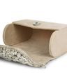 Women Embellished Foldover Clutch with Handle