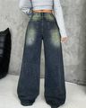 Women Mid-Rise Wide Jeans