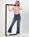 Women Bootcut Jeans with 5-Pocket Styling 
