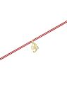 Yellow Gold Alphabet B Rakhi Pendant