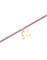 Yellow Gold Alphabet M Diamond Rakhi Pendant