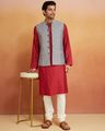 Men Regular Fit Nehru Jacket with Button Closure
