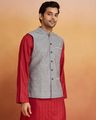 Men Regular Fit Nehru Jacket with Button Closure