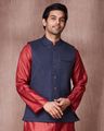Men Textured Nehru jacket