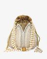 Embroidered Potli Bag with Pearl Sling
