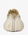 Embroidered Potli Bag with Pearl Sling