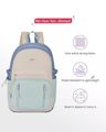 Women Colourblock Laptop Backpack with Adjustable Straps