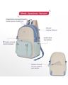 Women Colourblock Laptop Backpack with Adjustable Straps