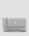 Embellished Zalina Flap Clutch