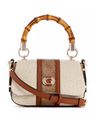 Logo Print Satchel with Detachable Strap
