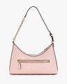Logo Textured Zarela Top-Zip Shoulder Bag