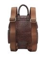 Gatwick-03 Embossed Ostrich Leather Backpack with Adjustable Straps