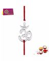 Stone-Studded Om Rakhi Bracelet