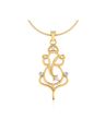 Yellow Gold Om Ganesh Rakhi Bracelet