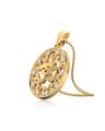 Yellow Gold Om Ganesh Rakhi Pendant