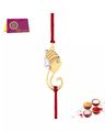 Yellow Gold Om Ganesha Rakhi Bracelet