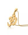 Yellow Gold Om Rakhi Bracelet