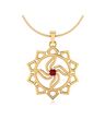 Yellow Gold Rakhi Pendant