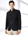 Men Patterned Slim Fit Bandhgala Jacket