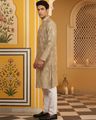 Embroidered Cotton-Blend Kurta Pyjama 