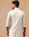 Floral Embroidered Silk Blend Nehru Jacket