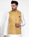 Floral Print Nehru jacket with Button Closure