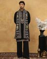 Men Embroidered Regular Fit Kurta with Pyjamas & Dupatta Set