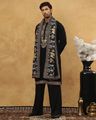 Men Embroidered Regular Fit Kurta with Pyjamas & Dupatta Set