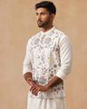 Men Embroidered Regular Fit Nehru Jacket