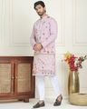 Men Floral Embroidered and Sequins Kurta Set
