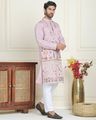Men Floral Embroidered and Sequins Kurta Set
