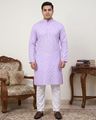 Men Floral Print Regular Fit Kurta with Pyjamas 