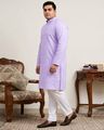 Men Floral Print Regular Fit Kurta with Pyjamas 