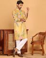 Men Printed Pure Cotton Straight Kurta Pyjama Set