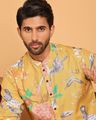 Men Printed Pure Cotton Straight Kurta Pyjama Set