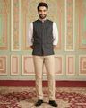 Men Striped Woven Nehru Jacket