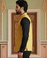 Men Woven Design Nehru Jacket