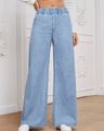 Women Washed Boyfriend High-Rise Clean Jeans