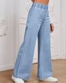 Women Washed Boyfriend High-Rise Clean Jeans