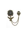 Men Azure Pride Eagle Crest Brooch 