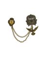 Men Azure Pride Eagle Crest Brooch 