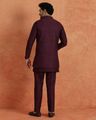 Men Embellished Kurta Front Jacket Trouser Set